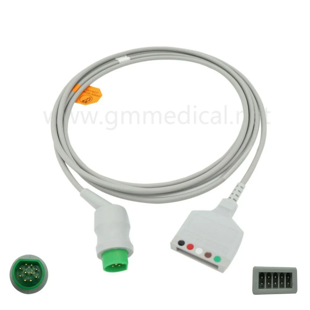 Patient Monitor ECG Cable 3-Lead Trunk Cable 5-Lead 10Pin IEC Compatiable With Siemens Leadwire . цена Patient Monitor ECG Cable 3-Lead Trunk Cable 5-Lead 10Pin IEC Compatiable With Siemens Leadwire . цены онлайн