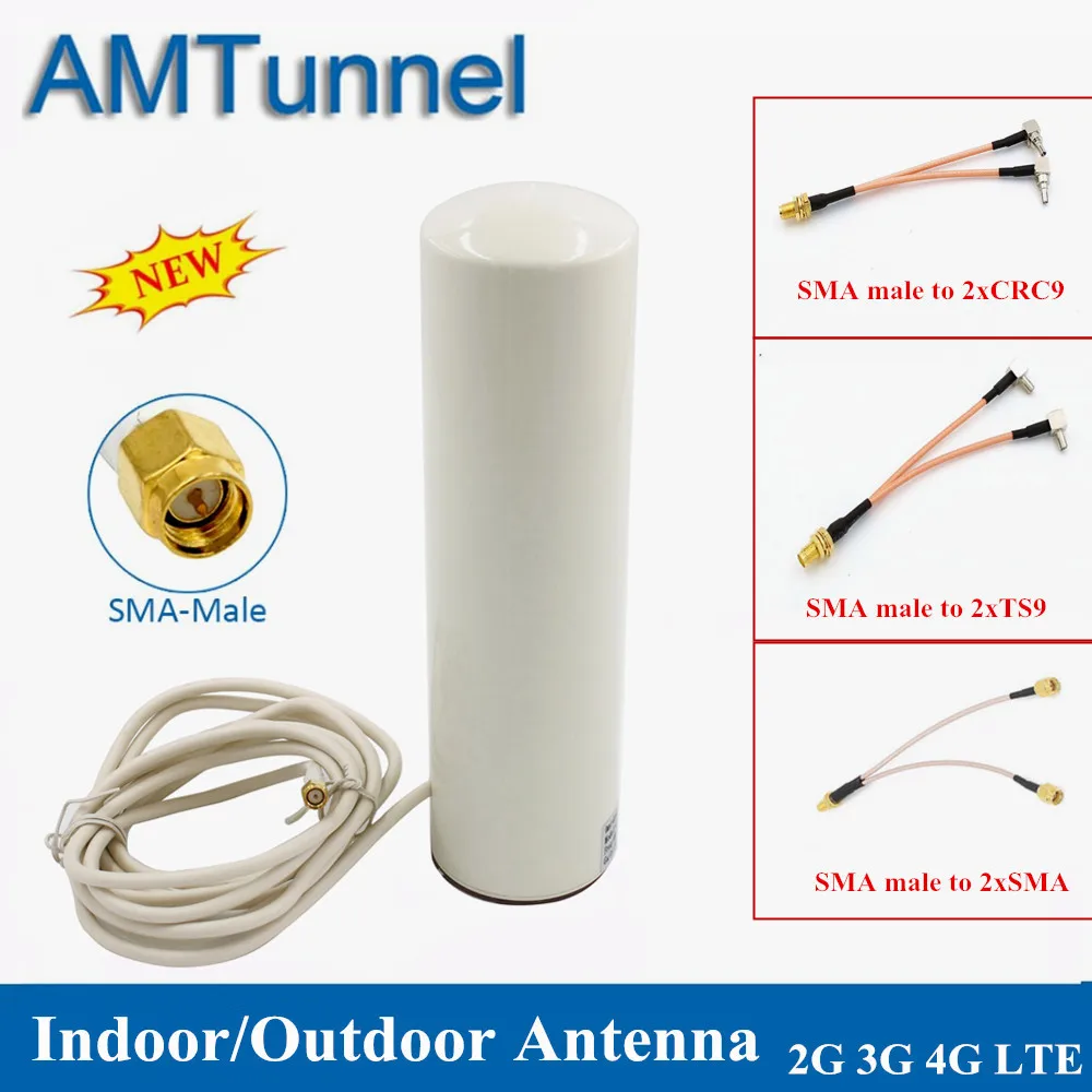 4G WiFi антенна 3g LTE модем антенна 3 м кабель 2,4 ГГц антенна 12dBi 2* SMA/2* TS9/2* CRC9 штекер для huawei B315 E8372 E3372 маршрутизатор