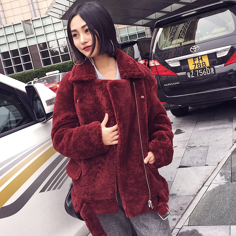 OFTBUY/2019 зимняя куртка для женщин пальто из натурального меха теплая толстая