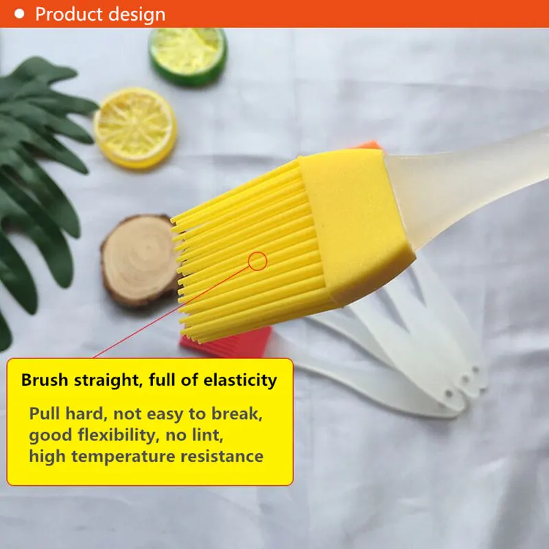 1 Pcs Portable Silicone Oil Brushes Baking BBQ Basting Brush Pastry Oil Brush Kitchen Baking Honey Oil Barbecue Tool Gadgets