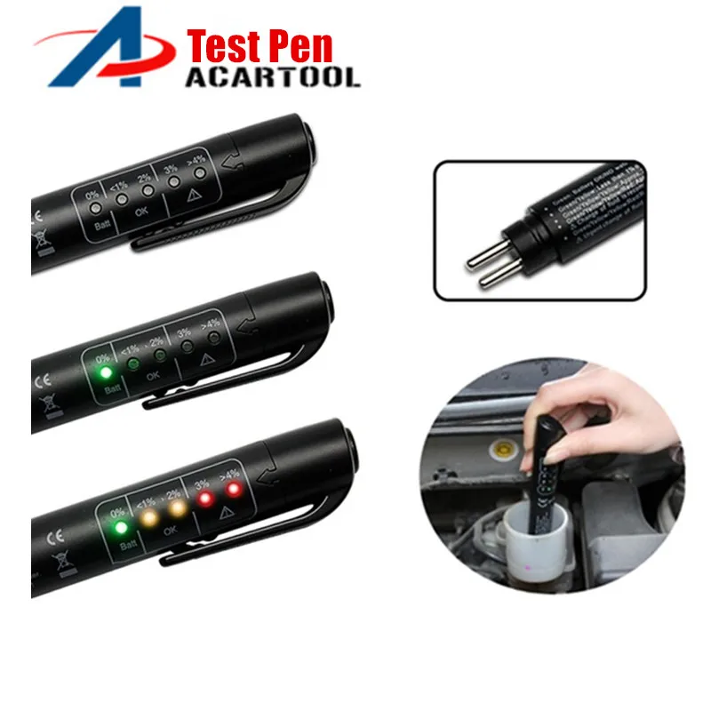 

2019 Car Detector Brake Fluid Tester Pen 5 LED Auto Vehicle Automotive Testing Tool Diagnostic Tool Brake Tester