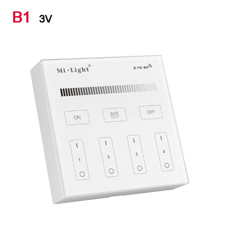 B1 3V Miboxer FUT036 один Цвет контроллер B1/T1 2,4 г 4-зоны Яркость Смарт Панель дистанционного iBox1/iBox2 Smart WiFi iBox для светодиодной ленты - Цвет: B1 3V