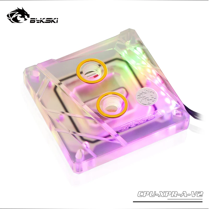 Водяной блок для ЦП Bykski INTEL LGA 115X 2011 X299 блоки RGB AURA SYNC матовая крышка + медная нижняя