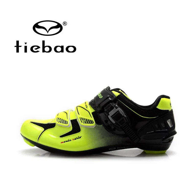Tiebao Men Outdoor Self locking Cycling font b Shoes b font Nylon Fibreglass Sole Bike font