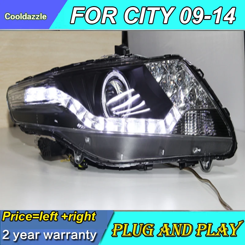 Передние светодиодсветодиодный фары ангельские глазки для HONDA City 2008 2009 2010 2012 2013