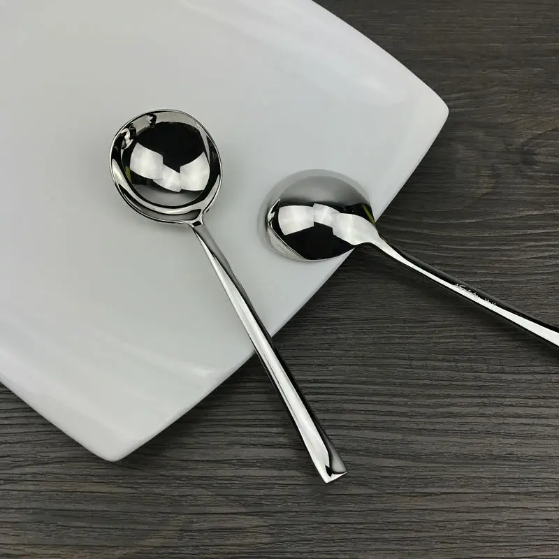 1 PCS Stainless Dinner Spoon High Quality Steel Soup Porridge Spoon Sample Style Cutlery Nice