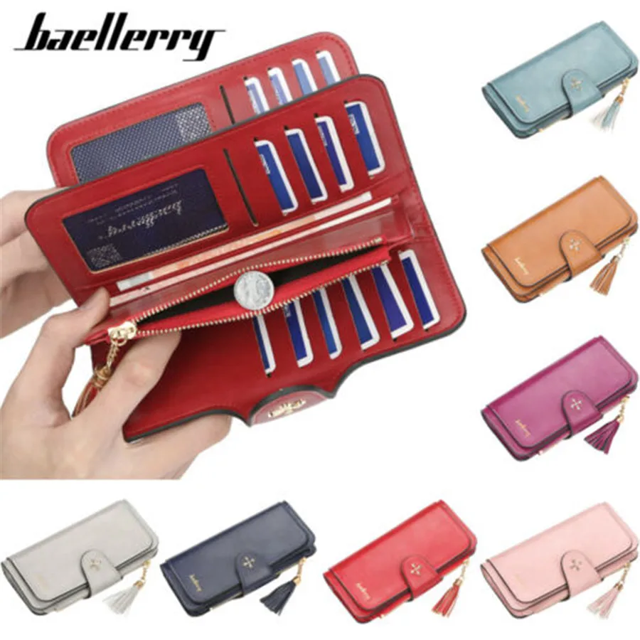 

Women's Tri-fold Multi-Card Wallet Purse Card Holder Case Fashion Leather Clutch