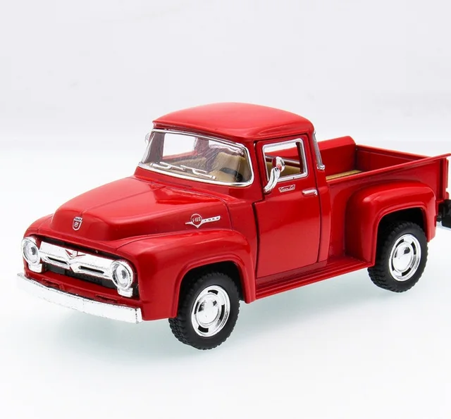 Brand New 1/38 Scale Car Toys 1956 Ford F100 Pickup Diecast Metal Pull
