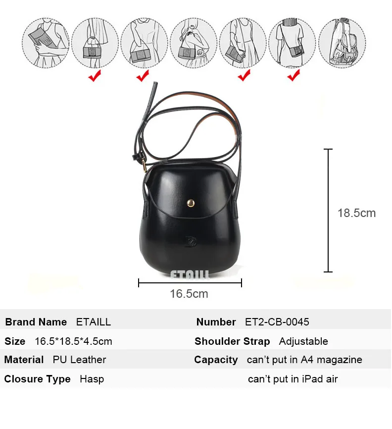 2017 Women Messenger Bags Fashion Mini Bag