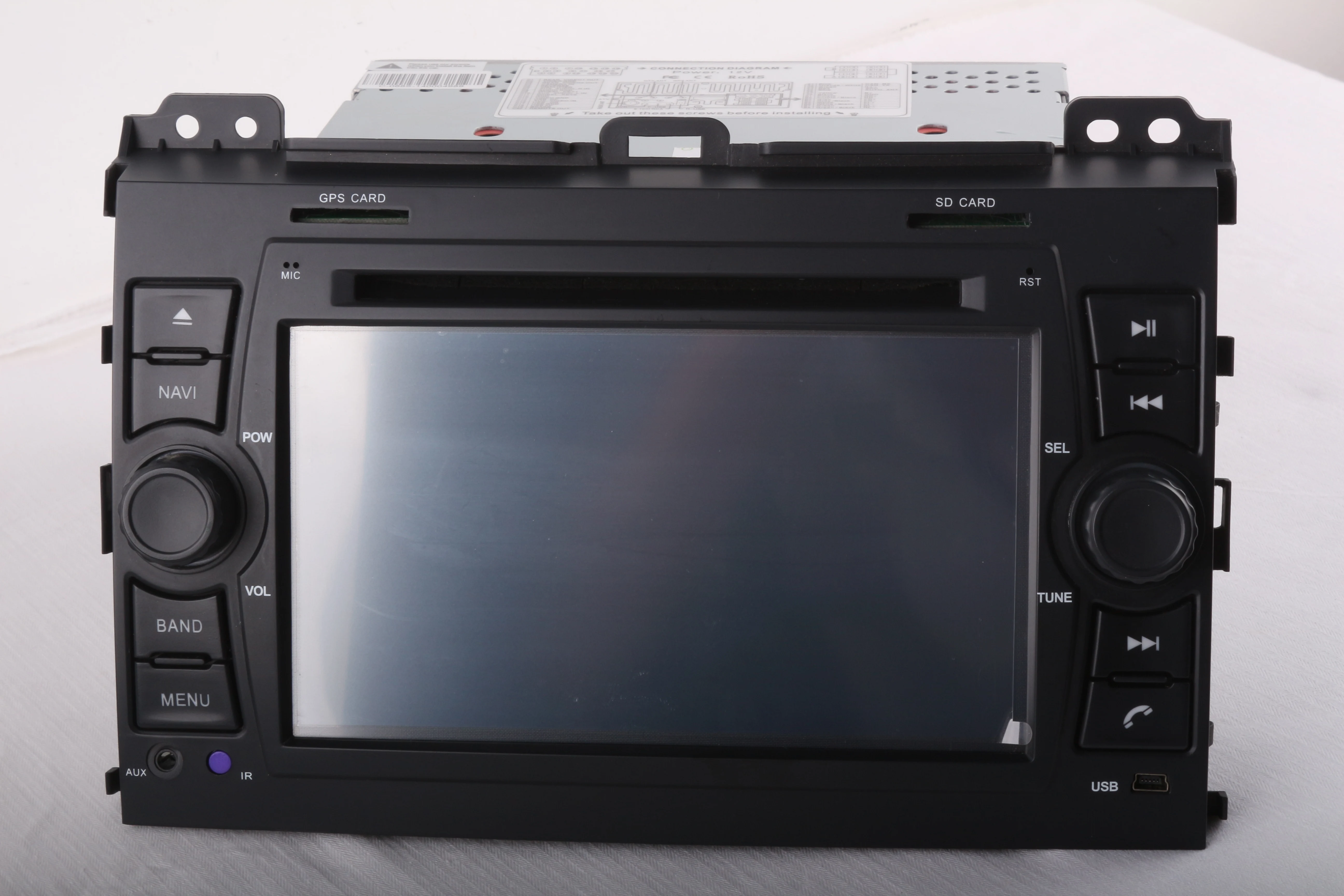 Top Android 9.0 Car GPS Navigation DVD Player for Toyota Land Cruiser Prado 120 2002-2009/ Lexus GX470 Tesla Style 7" IPS Screen 4