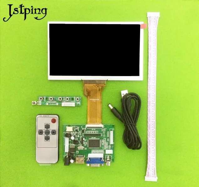 

Jstping 7 inch for INNOLUX LCD display screen Monitor AT070TN94 Driver Board Control HDMI VGA AV for Raspberry Pi lcds panel
