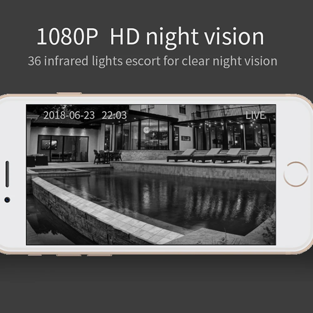 INQMEGA Cloud Водонепроницаемая ip камера WiFi 1080P 720P наблюдения на открытом воздухе