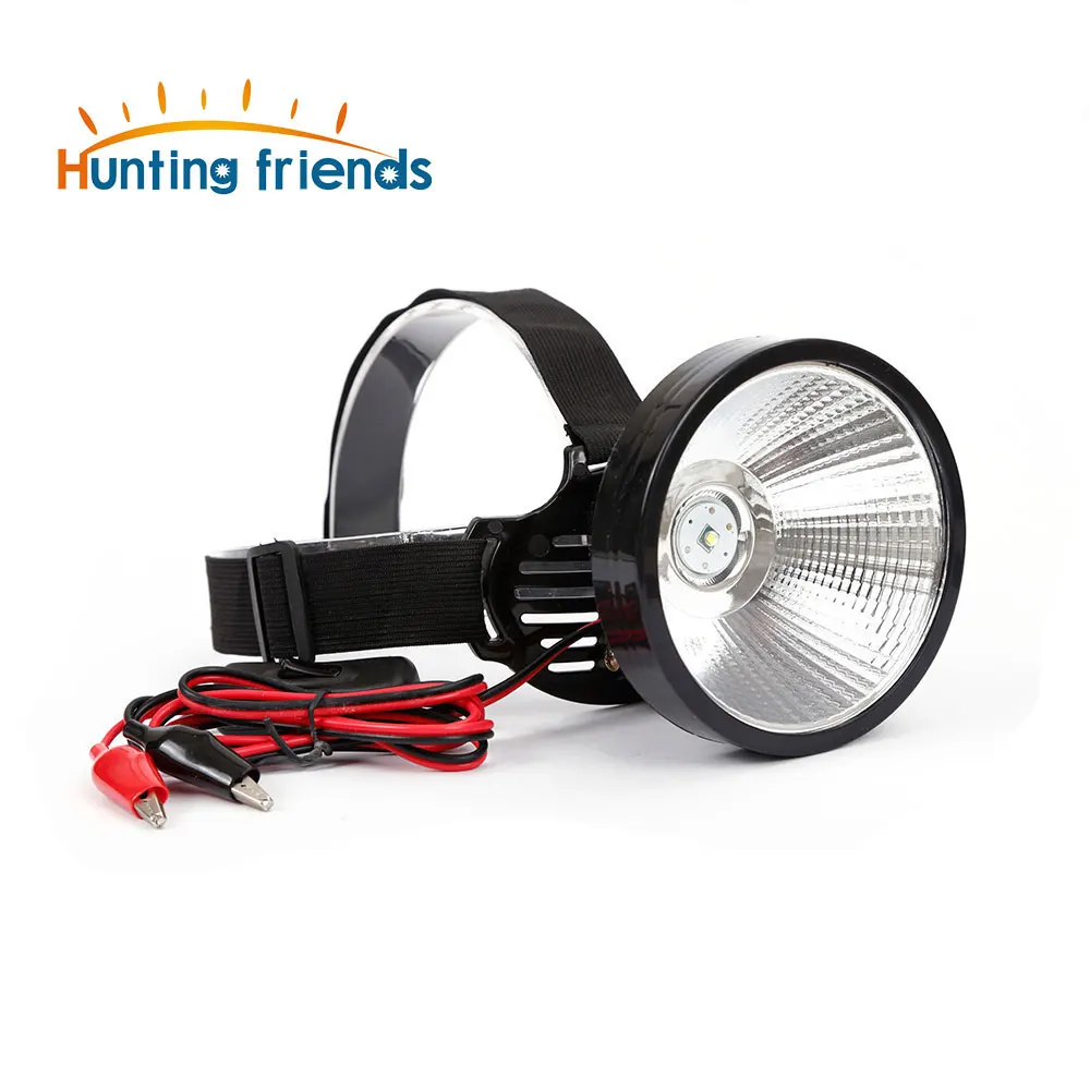

12 V LED high-power Super Bright storage battery headlamp Hunting Camping fishing emergency light power by DC power