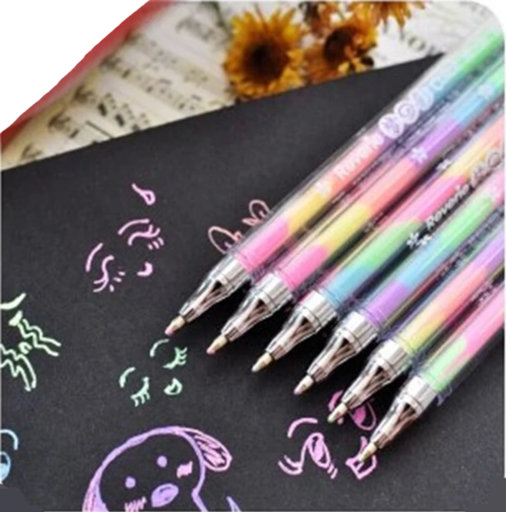 12pcs Glitter Pen Set Rainbow Colored Gel ink Pen 0.8mm Rollerball