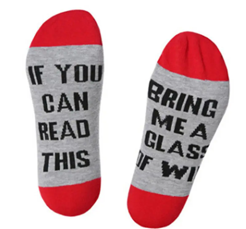 Забавные винные носки под заказ, если вы можете прочесть эти носки, весенние женские милые носки в стиле хип-хоп, Meias feminino, Новое поступление - Цвет: 9