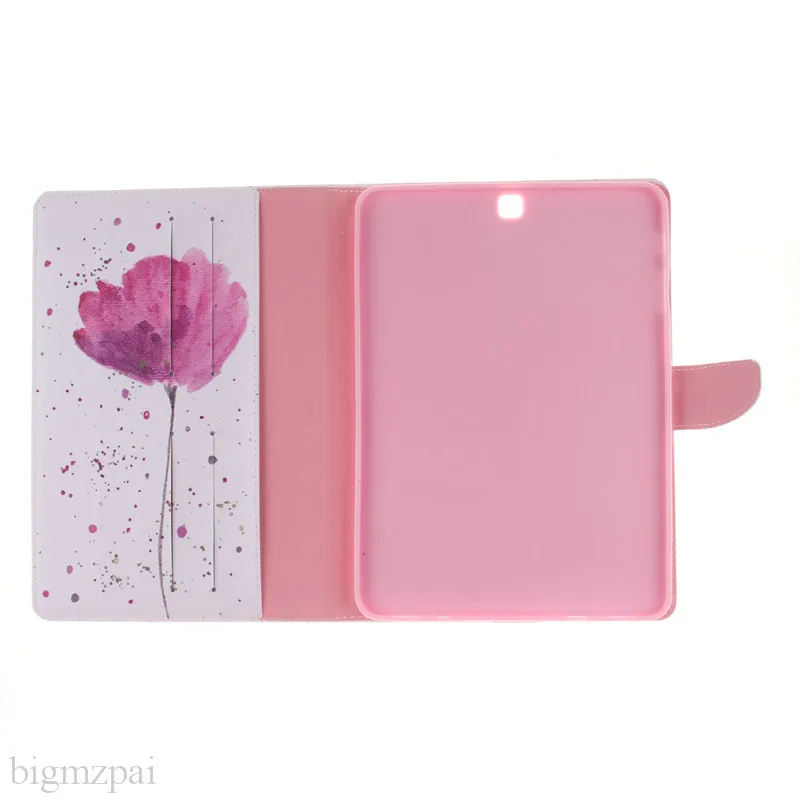 2 Sides Painted Tablet Case For Samsung Galaxy Tab S2 9.7'' T815SM -T810 Case Wallet Flip PU Leather Cover for Clever Gilrs Boy (12)