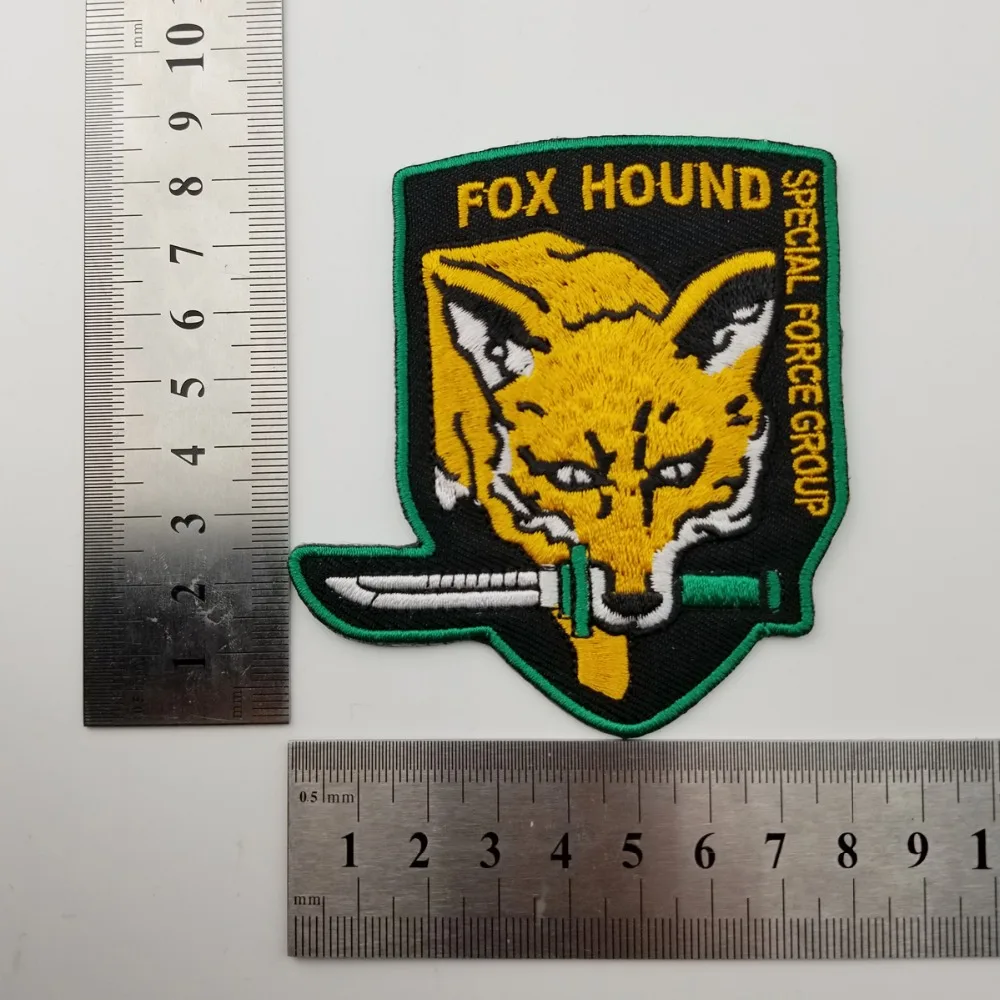FOX HOUND embroider iron on patches cool biker applique custom rocker front patch cloth stickers free shipping (2)