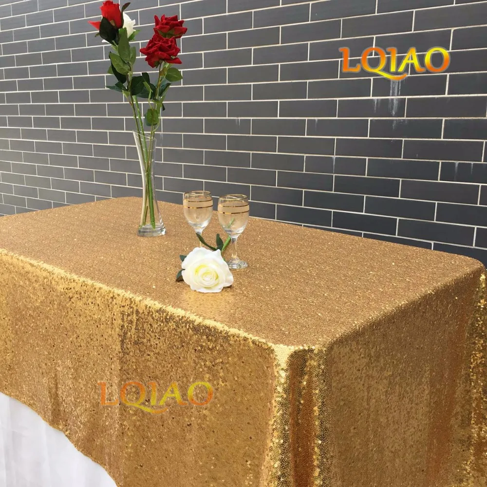 Gold Sequin Tablecloth-006