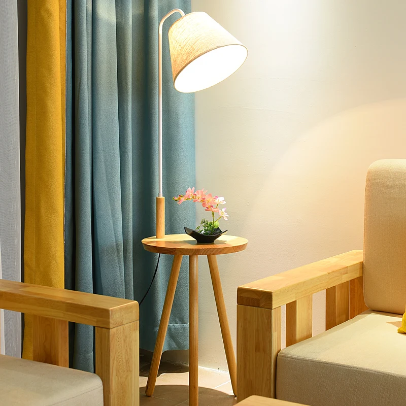 

LED Floor Lamps Modern Minimalist Creative Wood Floor Lamp The Solid Wood Floor Lamp For Bedroom Living Room