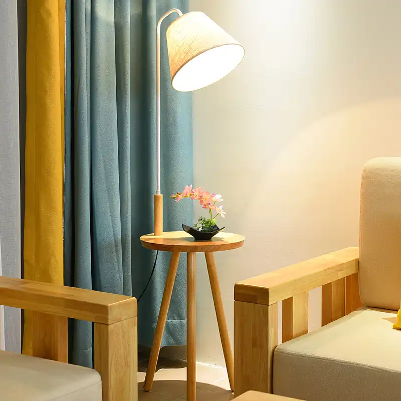 lamparas de pie modernas led para dormitorio y sala de estar lampara minimalista creativa de madera solida para suelo