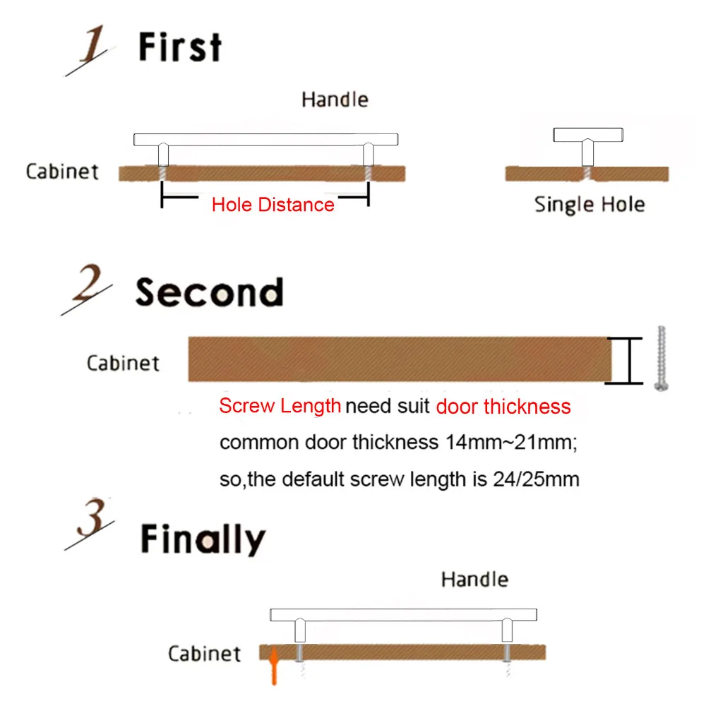 Probrico красочные кухонные ручки для шкафа из нержавеющей стали расстояние между отверстиями 76 мм 3 дюйма винного дерева для мебели ручка для ящика Шкаф Тянет
