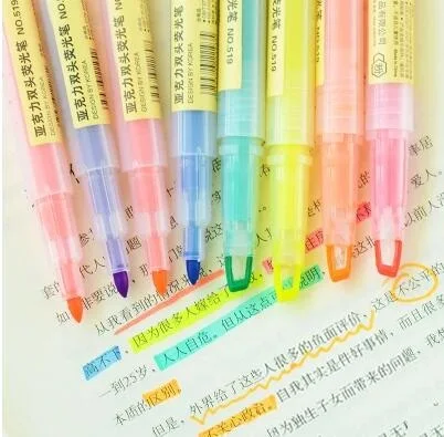 

8pcs/set eight colors stationery multicolour marker pen neon pen watercolor pen star highligher escolar Office school supplies