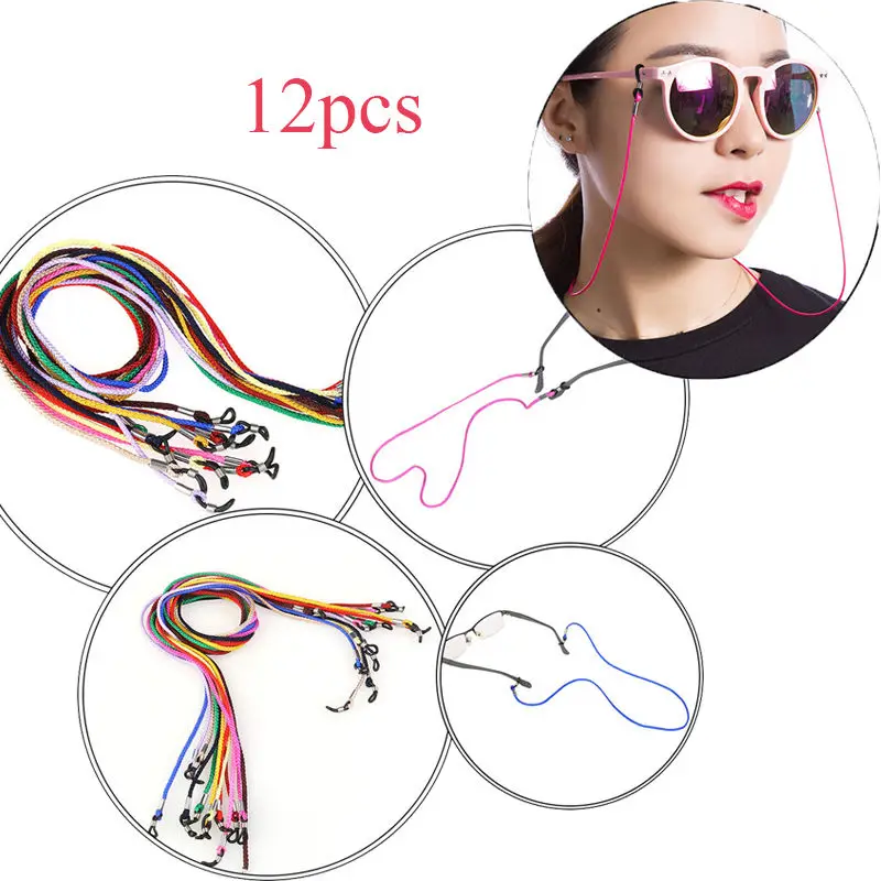 12pcs Nylon Spectacle Frame Holder Sunglasses Eyewear Cord Neck String