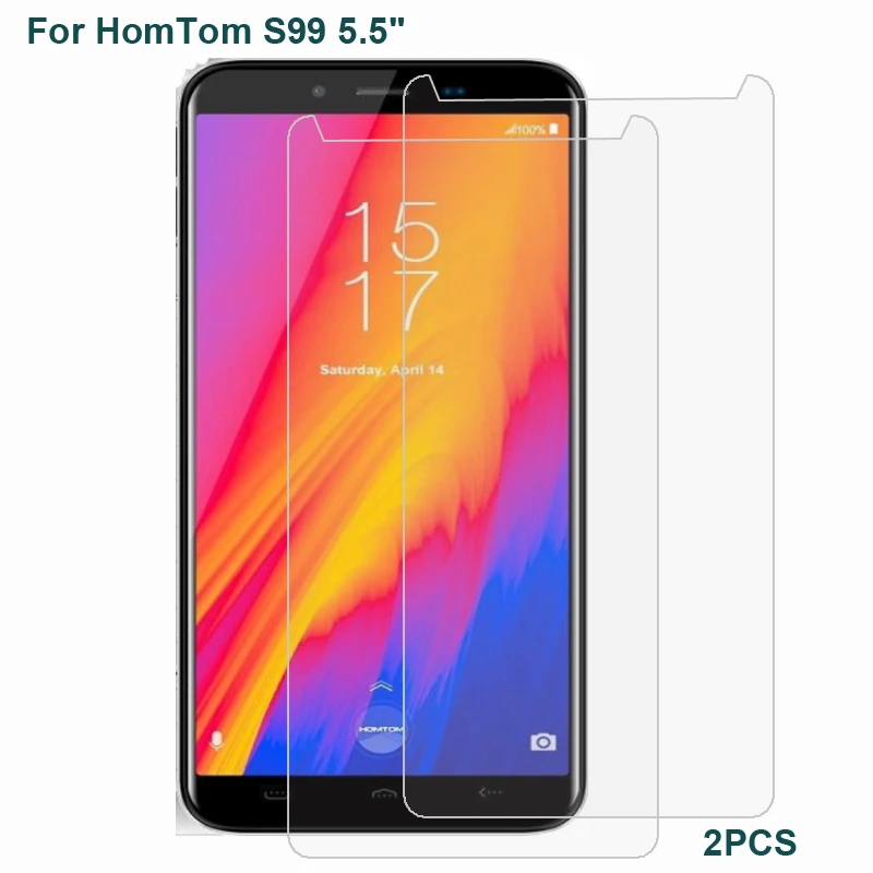 

2PCS For HomTom S99 Telephone Glass 9H High Quality Transparent Screen Protector Film For HomTom S99 Glass Explosion-proof Film<