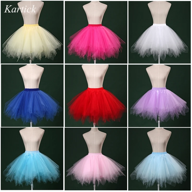 

Hot Sale Petticoats Short Tulle Wedding Bridal Crinoline Elegant Lady Girls Underskirt for Party Petticoat Dance Skirt Tutu