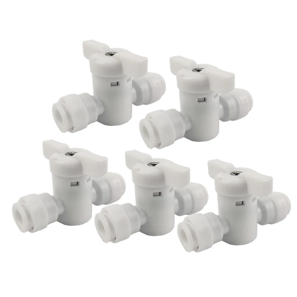 

5PCS Non buckle 1/4"switch fast joint Water purifier 1/4" on-off 1/4 inch direct connection pipe fitting RO Plastic joints