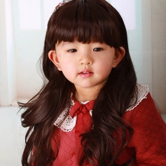 Infants and Children Baby Wigs Long Curly Wavy Hair Synthetic Hair Wigs