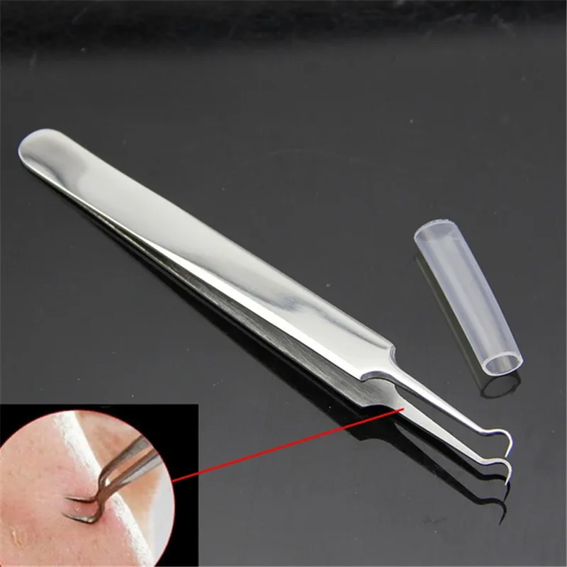 1PC Blackhead Tweezers Comedone Acne Blemish Remover Curved Nipper