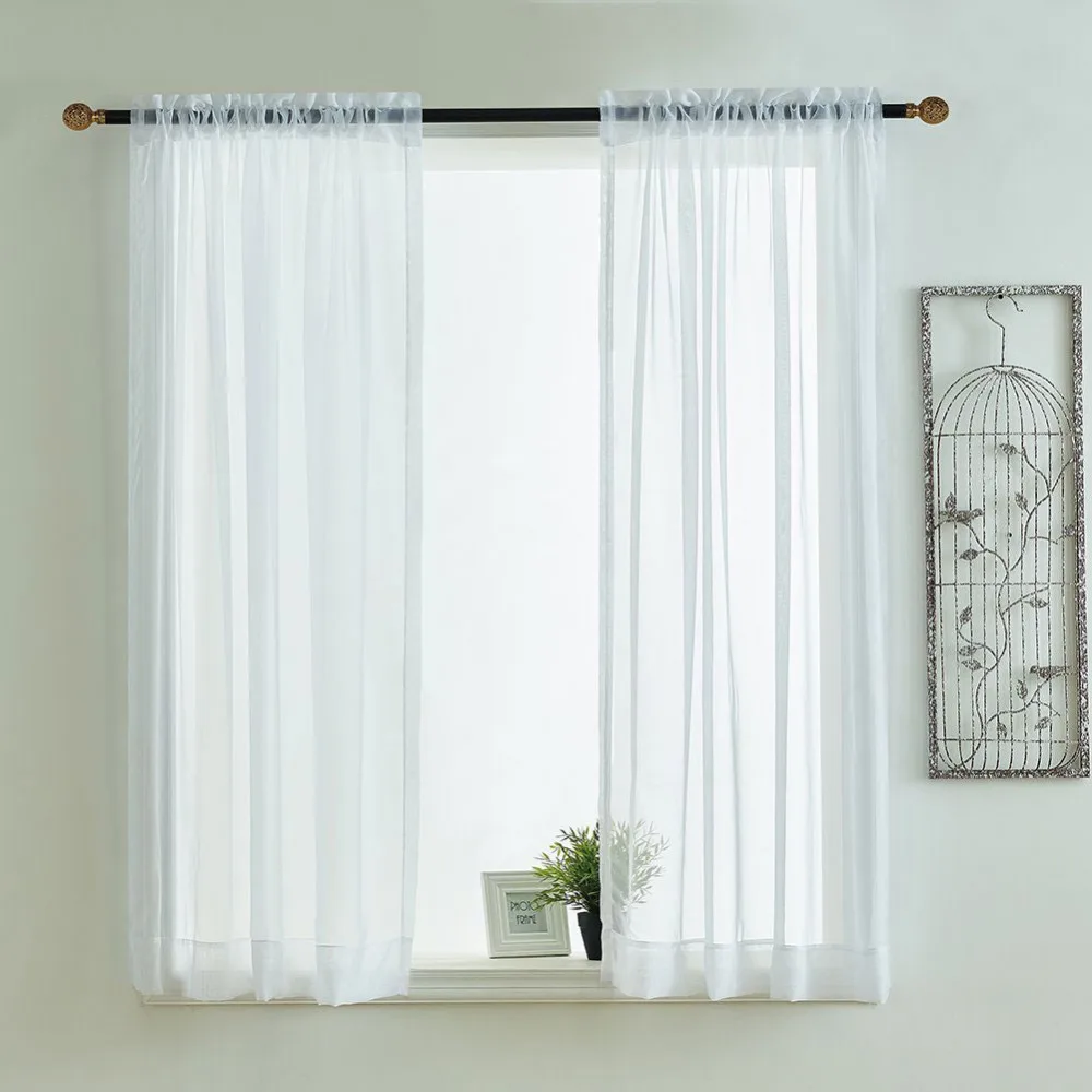 Кухонная занавеска s Valances стержень Карманный декоративный элегантный белый Кафе