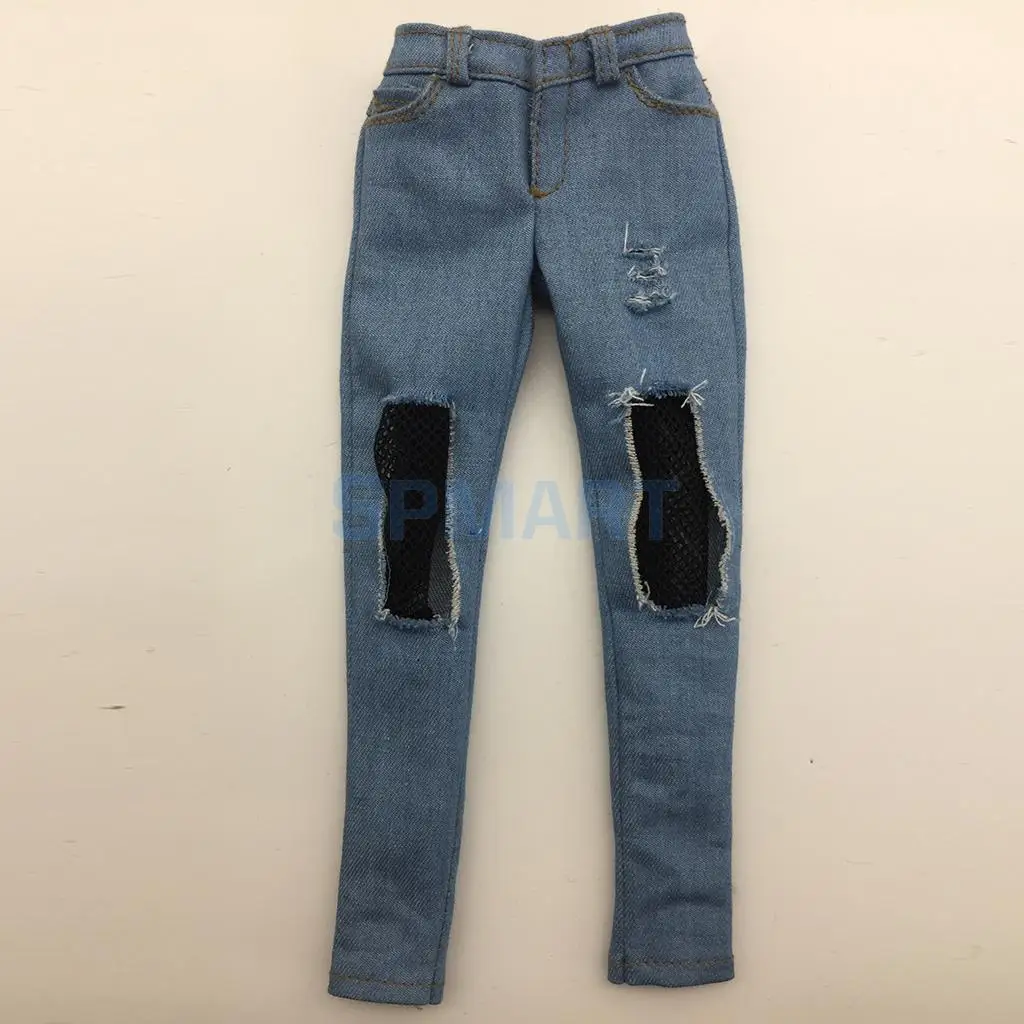 1/6 Scale Female Ripped Jeans Women Pants Clothes for 12inch Phicen Kumik Soldier Action Figures Collectible DIY Accessories