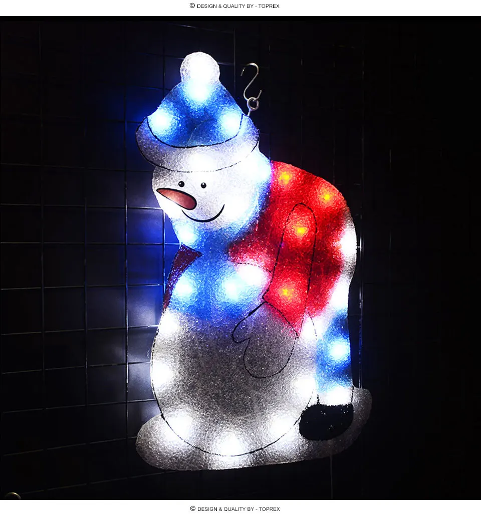 2D Снеговик eva атмосферный свет-20,47 в. Tall Рождественская елка свет украшения светодиодные фонари для вечеринки Праздничное оформление дома