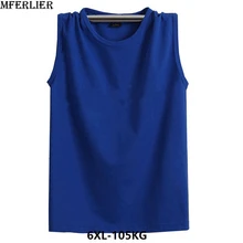 MFERLIER фитнес толстовка мужская 6XL безрукавка 7XL без рукавов размера плюс 5XL свободная хлопковая Корзина мяч порт черный серый красный