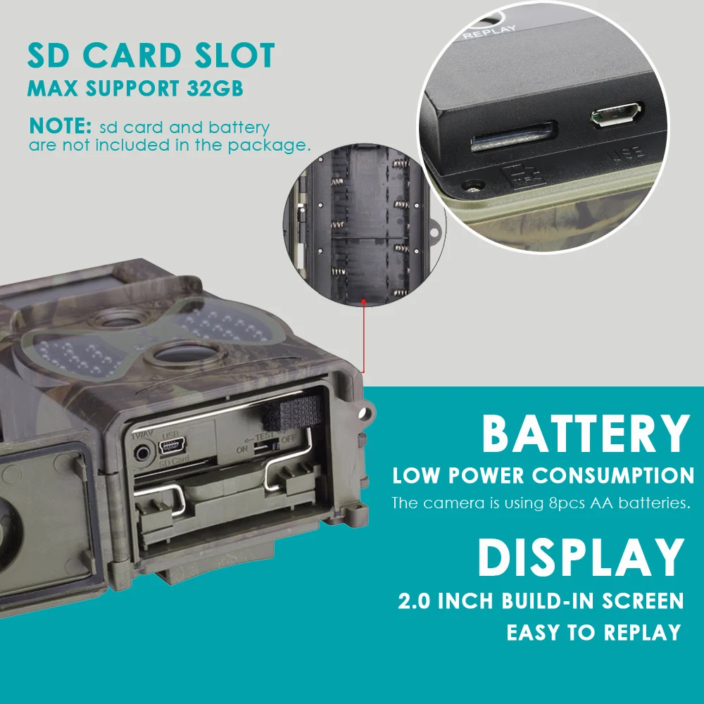  PIR Mini Trail Camera 12MP Infrared Hunting Cameras Trap 1080P Photo Traps Battery IP65 Surveillanc