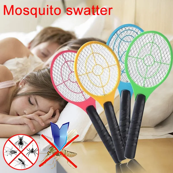 Hand Racket Electric Swatter Home Garden Insect Bug Bat Wasp Zapper Fly Mosquito Pest Control TB Sale
