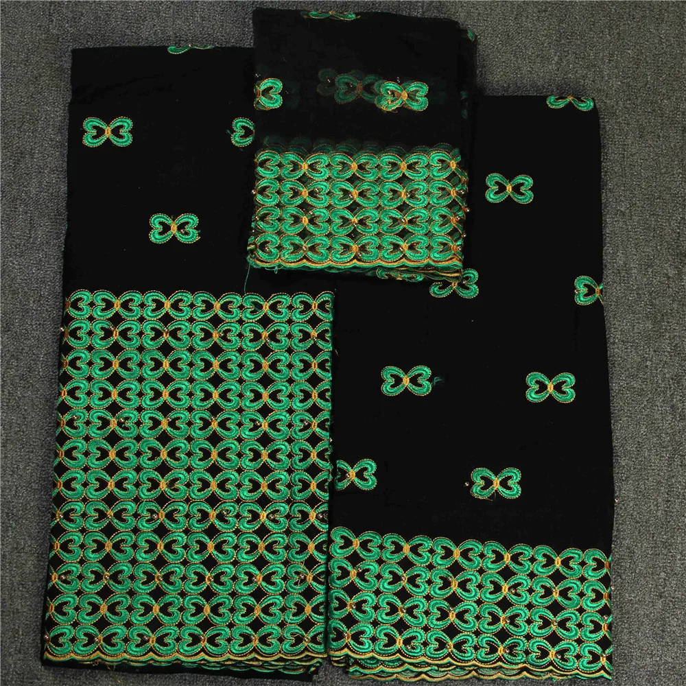 

BLACK Bazin Riche Fabric Hot selling Bazin Riche Getzner with Blouse embroidered Brocade X85-1