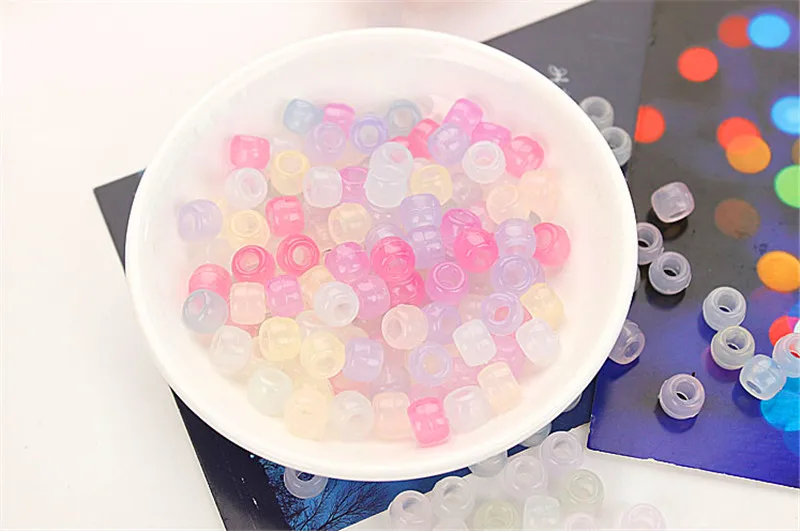 

New arrival fashion jewelry Mixed Color UV Changing Reactive for Acrylic Beads 8X6mm change the color In The sun