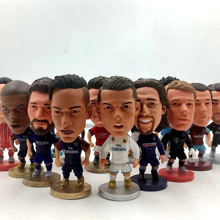 

6.5 cm Height 2019 Season Football Doll Star Cavani Modric Neymar Mbappe Messi Suarez Salah Figurine Collections Gift Good