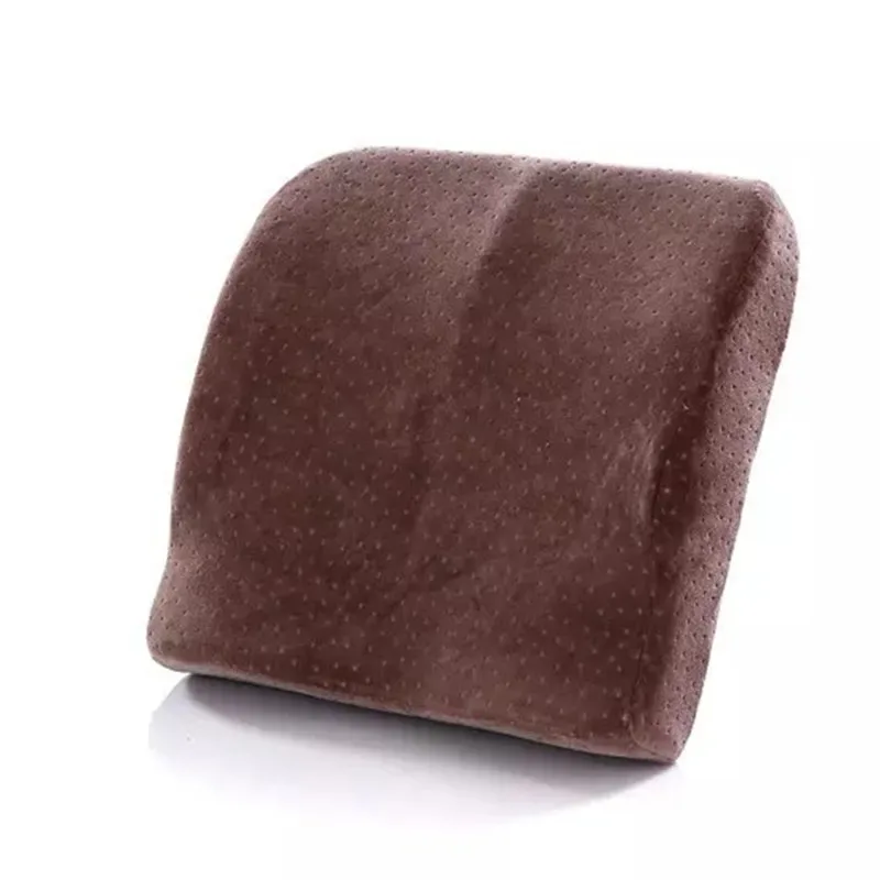 Подушка для поддержки поясничного отдела всплеск памяти подушка Облегчает боль в нижней части спины с регулируемым ремнем опоры сидений - Цвет: Brown