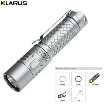 

Mini KLARUS Mi7 Ti LED Flashlight CREE XP-L HI V3 LED max. 700 lumens Titanium Metal waterproof small torch for everyday carry