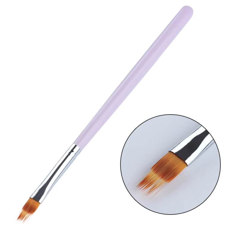 Градиентная ручка для рисования ногтей, кисть для рисования, черная синяя розовая деревянная ручка, инструмент для маникюра и дизайна ногтей