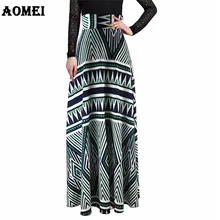 Высокая талия Макси элегантная юбка с принтом богемная пляжная одежда для отдыха Длинные Бохо юбки для женщин Faldas Saia 5XL размера плюс женские юбки