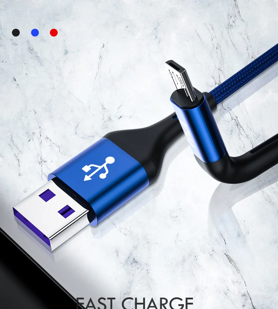 H& A Micro USB кабель быстрой зарядки Кабель зарядного устройства микро-usb для samsung A7 Xiaomi Redmi Note 5 Android кабели для мобильных телефонов