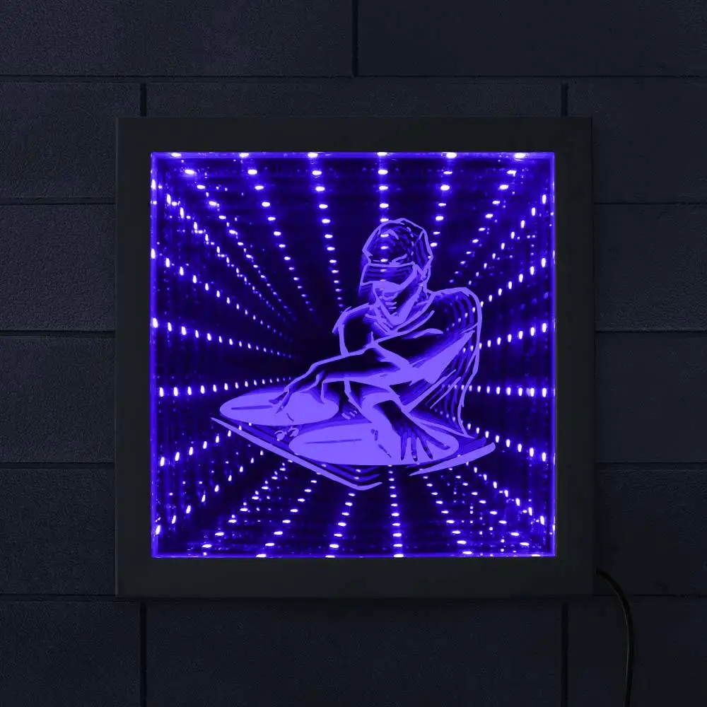 DJ LED вихревой туннель межзвездное зеркало музыкальный подарок