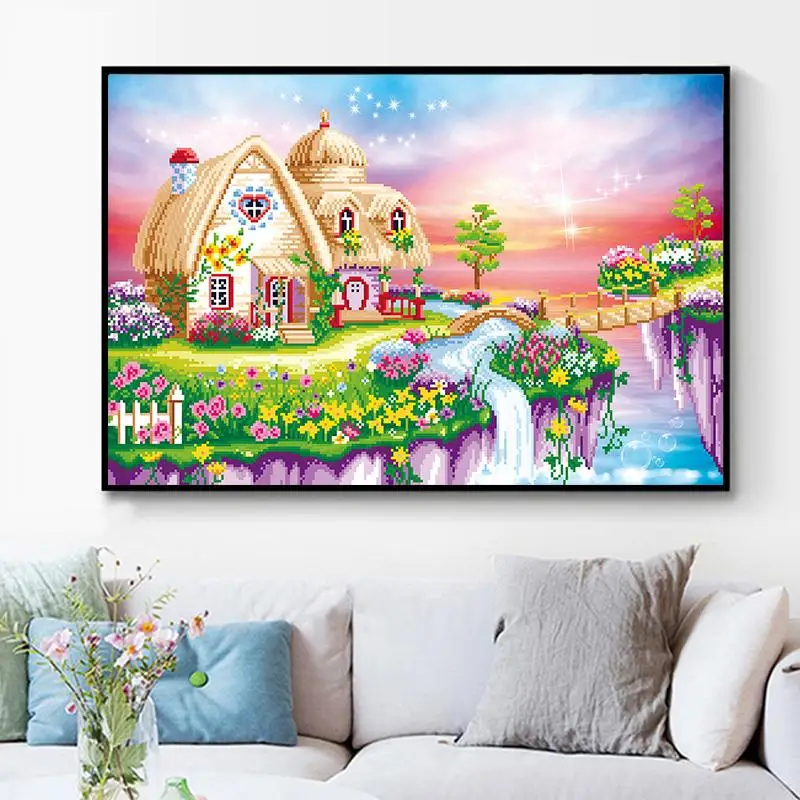 Home Decor,Home Decorations for Living Room DIY 5D Diamond Painting Embroidery Part Round Diamond Home Decor Gift