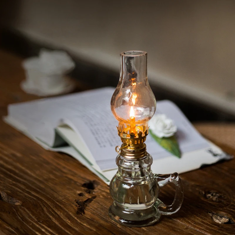 LED 1 PC Night Light Retro Table Lamp Kids Children Gifts Romantic Couple Lights Christmas Decorations for Home Kerosene Lantern