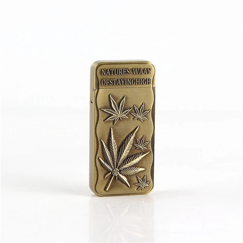

Cigarette Accessories Butane Gas Lighter Metal Leaf Sculpture Windproof Torch Cigarette Lighter XF-907